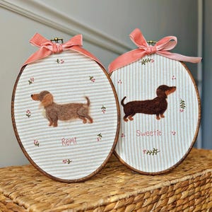 Handmade CUSTOM Dachshund Any breed Pet Portrait Nursery gift Dog Cat Heirloom Pointer Golden Doodle Shih Tzu retriever needle felted
