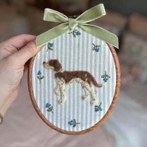 Handmade CUSTOM Short haired pointer Pet Portrait Dog Gsp Heirloom Nursery baby keepsake gift Decor Art Wall hanging needle felted animal