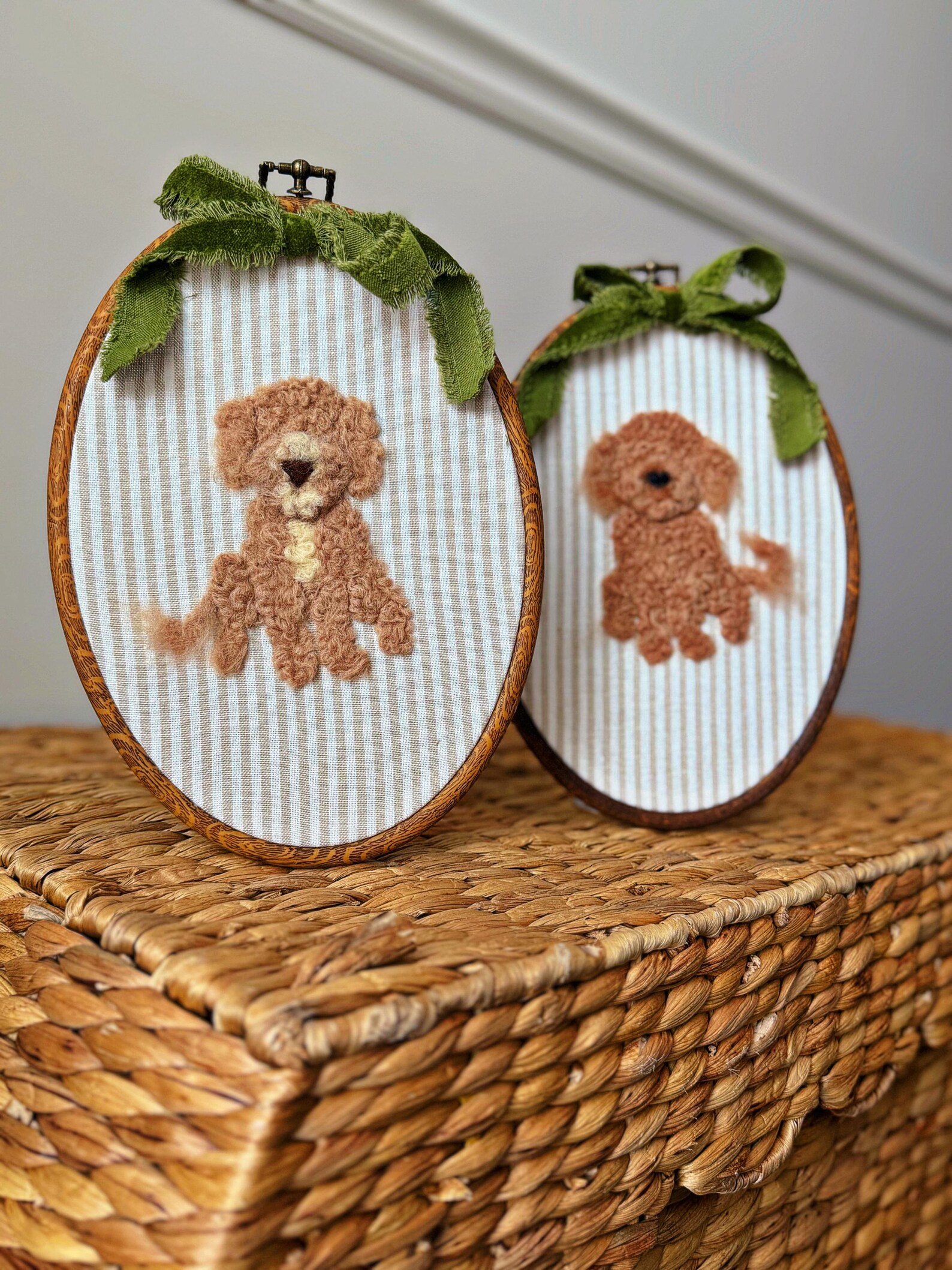 Handmade CUSTOM Pet Portrait Golden Doodle Dog Cat Heirloom Nursery ...