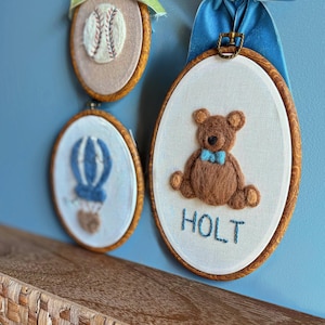 Handmade Teddy Bear personalized felted nursery decor baby boys girls art felted bear felt animal gift animal gift needle felted gift room