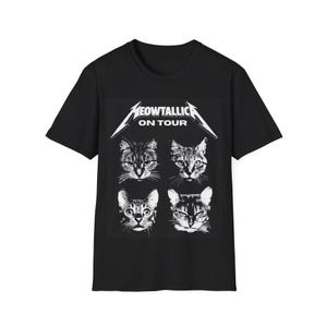 Metallica Meowtallica Cat T-Shirt, Funny Cat Lover Tee, Music Lover Gift, Unisex Graphic Tee, Birthday Gift, Festival Wear, Cat Band Shirt