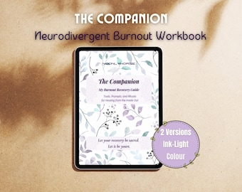 Burnout Recovery Workbook for Neurodivergent Minds | The Companion Guide – Gentle Self-Care Journal (Printable PDF)