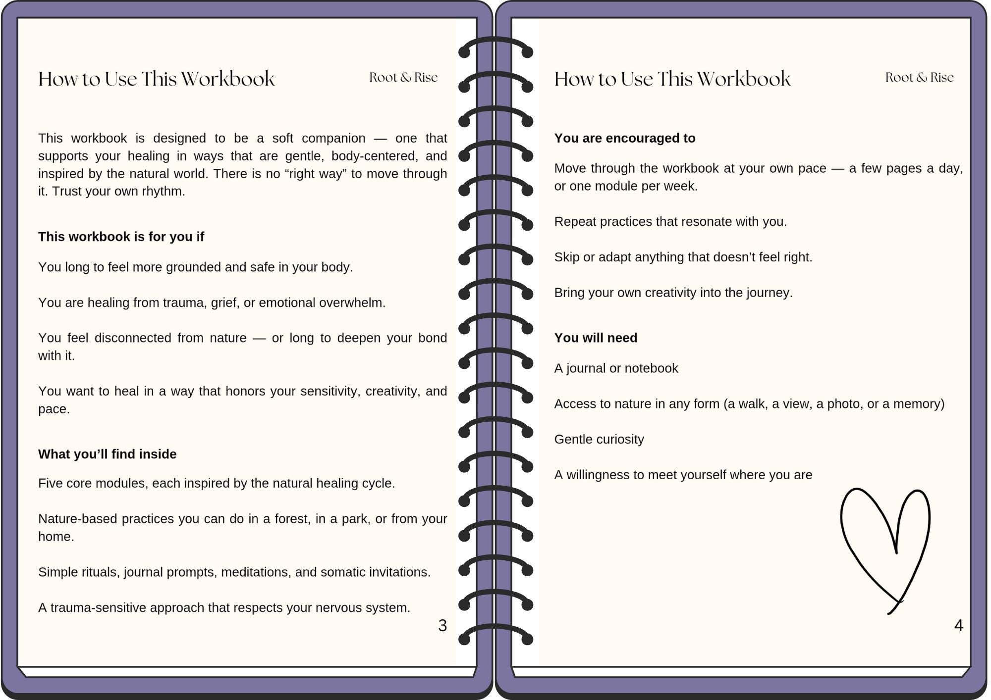 Root & Rise - Nature-based Trauma Healing Workbook | Somatic Journal ...