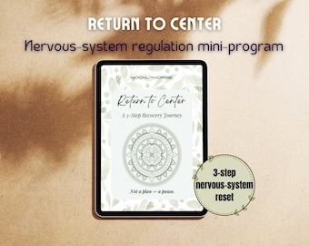 3-Day Recovery Workbook: Gentle Self-Care Ritual - Mental Health Journal (PDF Download)