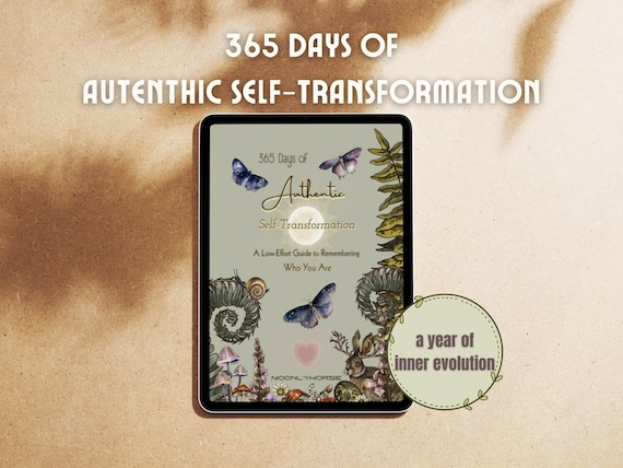 365 Day Journal | Self Transformation Workbook | Daily Guided Prompts | Printable Self Growth & Mindfulness Journal | Digital PDF (40+pages)