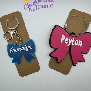 NEW 3D printed BOW keychains and Bag Tags