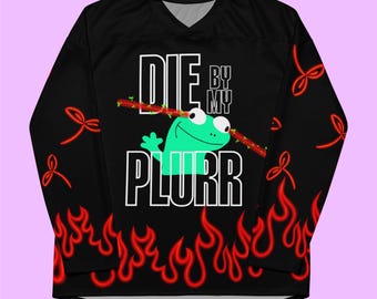 Die By My PLURR Rave Hockey Jersey | Lizard Meme Laser Sprout Dubstep Rave Top
