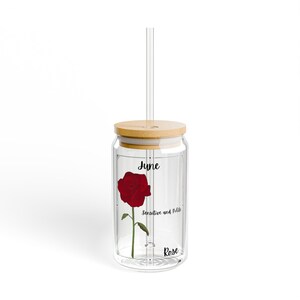 Vaso con forma de rosa para sorber, 16 oz, con diseño floral, ideal para regalar, decoración del hogar, fiestas de verano, bodas y cumpleaños.
