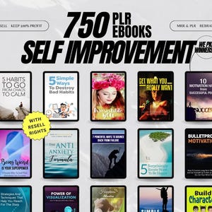 Massive bundle of 750 self-help eBooks with Master Resell & PLR rights. Instant digital download!