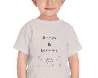 Short Sleeve Tee - Toddler - Boops & Blooms - Kitty Edition