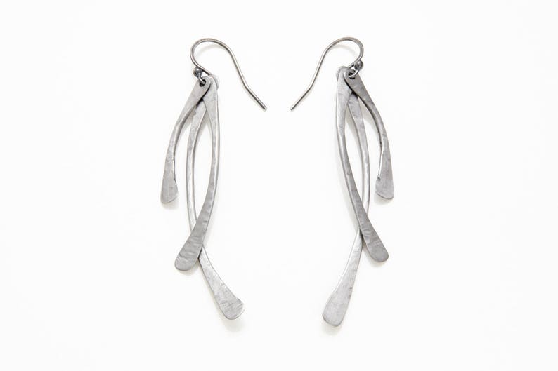 Rustic Hand Iron Earrings. A Unique 6th Anniversary Etsy