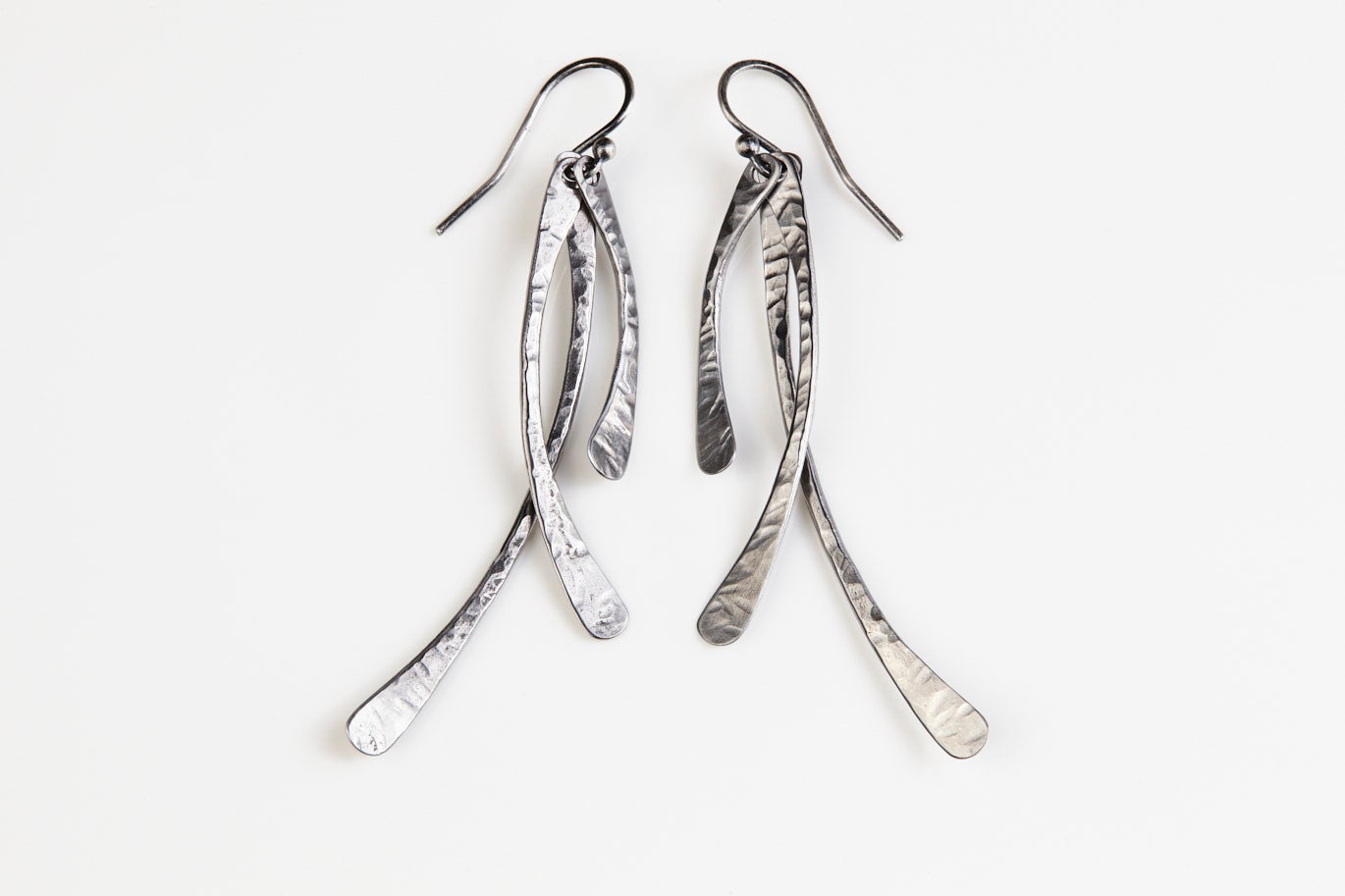 Rustic, Hand Forged Iron Earrings. A Unique 6th Anniversary Gift for ...