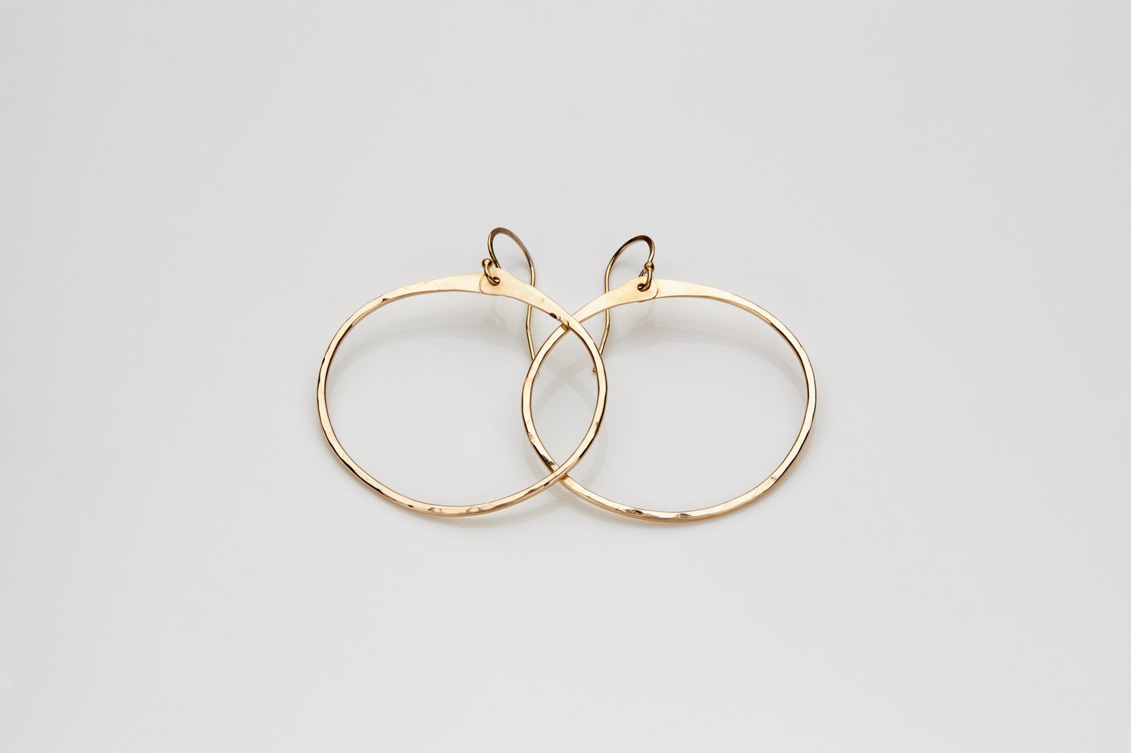 Simple Gold Hoop Earrings. Simple Hoops. Hammered Gold. Large Etsy
