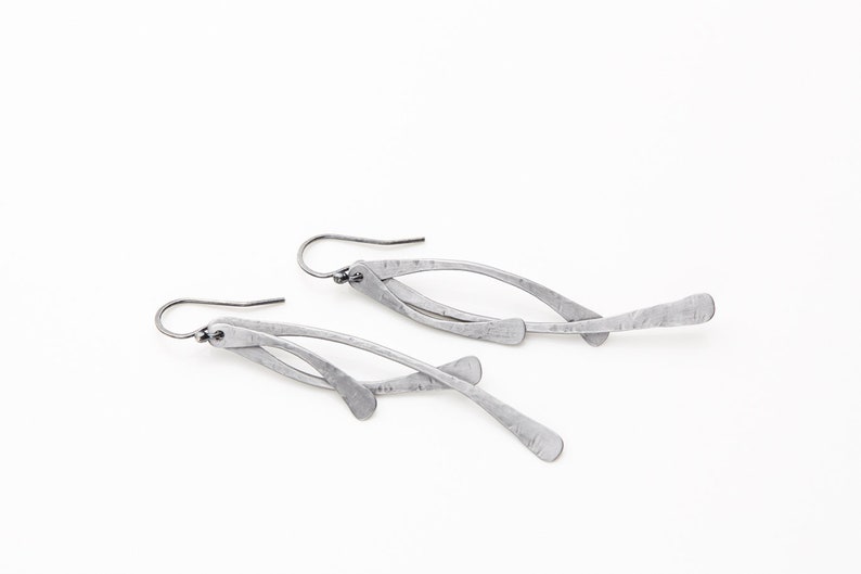 Rustic Hand Iron Earrings. A Unique 6th Anniversary Etsy