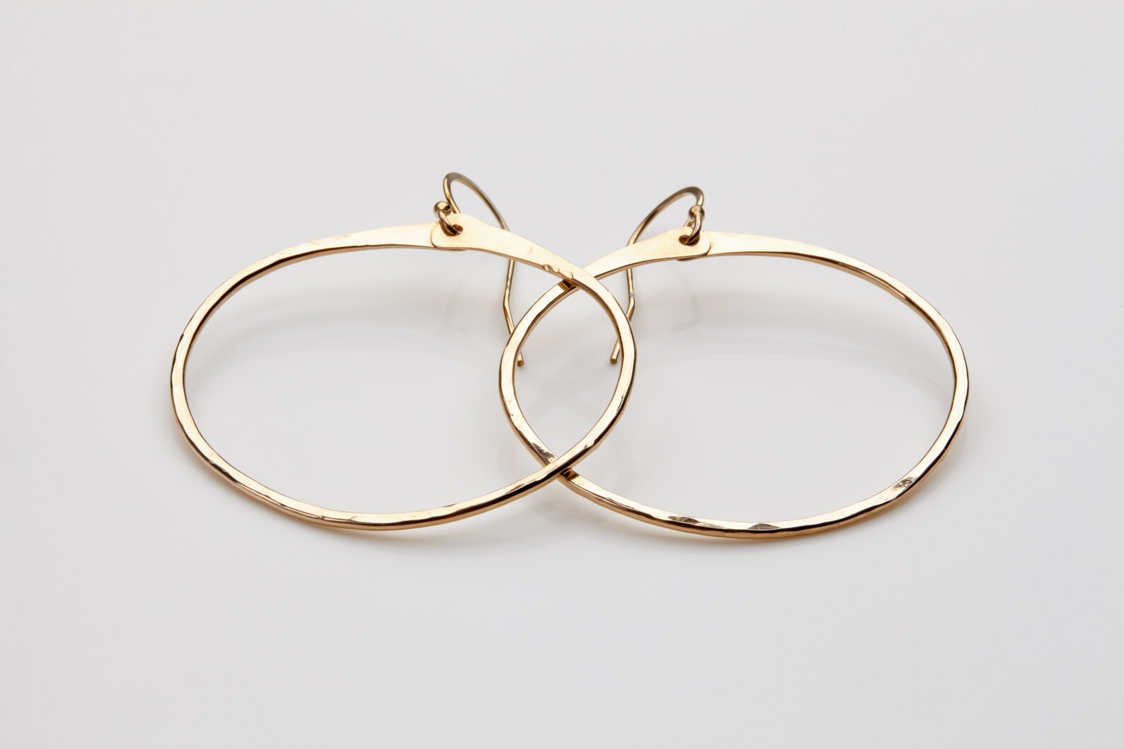 Simple Gold Hoop Earrings. Simple Hoops. Hammered Gold. Large - Etsy