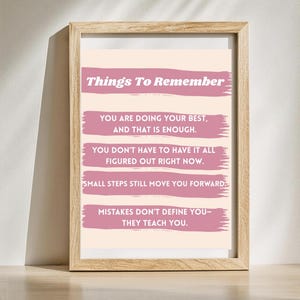 Things To Remember: Affirmations for Mental Health