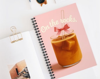 Eiskaffee Notizbuch, süsses rosa Journal