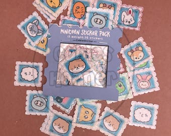 SVT| Seventeen | Miniteen inspired sticker pack | K-pop stickers, deco, bujo, freebies |