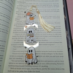 Book Lover Acrylic Bookmark with Tassel