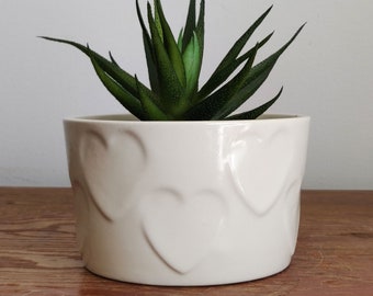 White Ceramic Haeger Planter