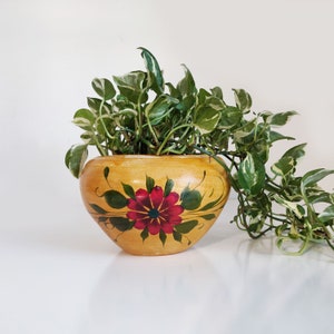 Mexican Hand Painted clay plant pot