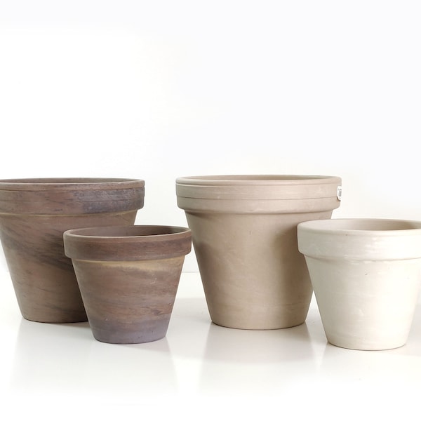 Choice of 4 or 6 inch granite or basalt clay planter, houseplant pot, terracotta alternative