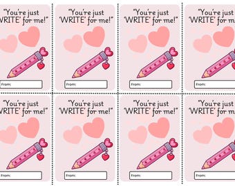 You're Just WRITE for Me Valentinstagskarten.