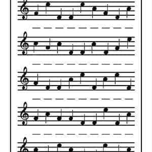 May include: A music worksheet with a treble clef and five lines of musical notes. The instructions are "Treble Clef Space Notes 1B" and "Directions: Write the name of each quarter note under the note."