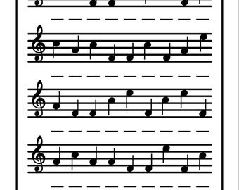 Violinschlüssel Weltall Noten Arbeitsblatt 1B