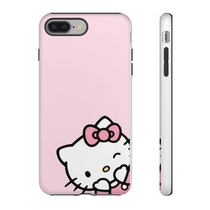 Cute Hello Kitty Phone Case, Tough Phone Cover for Cat Lovers, Kawaii Gift, Cute Accessory for Kids & Adults, Pink Kitty Case image 4