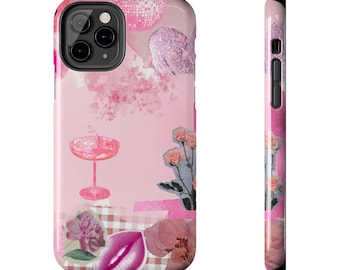 Tough Phone Cases, Pink Collage, Cute, Girly - Protective, iPhone Accessories, Trendy, Unique, Fun Gift, Stylish Samsung Cover