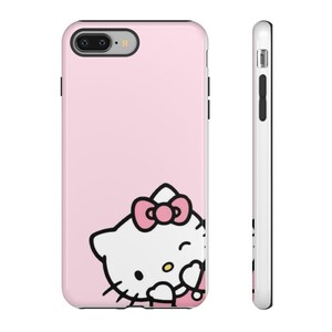 Cute Hello Kitty Phone Case, Tough Phone Cover for Cat Lovers, Kawaii Gift, Cute Accessory for Kids & Adults, Pink Kitty Case image 3