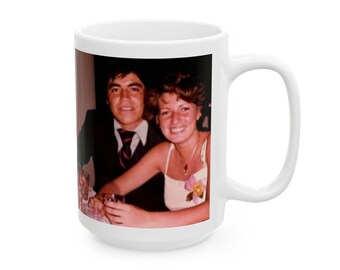Personalized Photo Memory Ceramic Mug, Custom Anniversary Gift