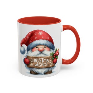Mug, Gnome Christmas Wishes, Holiday Coffee Cup, Festive Tea Mug, Ceramic Drinkware, Xmas Gift, Seasonal Home Decor