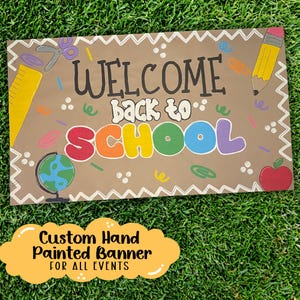 Custom Hand-Painted Kraft Paper Party Banner: Personalized Celebration Decor