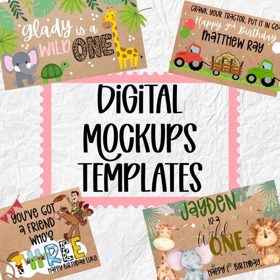 Custom Banner Mockups Template-Digital Template-Hand Painted Banner-Banners-Birthday Banners-Made to Order- Templates- Banner Artists