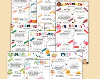 Editable Monthly Teacher Newsletter Template Bundle-Printable Classroom Communication-School Newsletter Canva Template-Digital Download