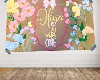 Custom Hand-Painted Kraft Paper Party Banner: Personalized Celebration Decor