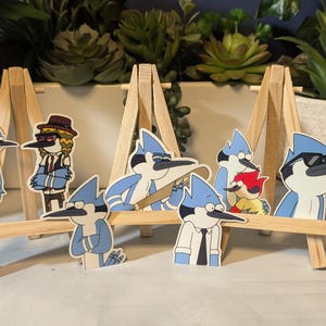 Regular Show Premium Vinyl Stickers - Mordecai Pack, Decal For Water Bottles, Binders, Tumblers, Laptops