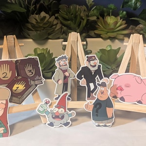 Gravity Falls Vinyl Stickers - Miscellaneous Character Pack, Decal For Water Bottles, Binders, Tumblers, Laptops
