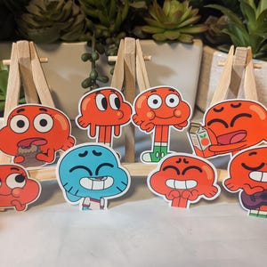 Amazing World of Gumball Vinyl Stickers - Darwin Pack, Premium Decal For Water Bottles, Binders, Tumblers, Laptops