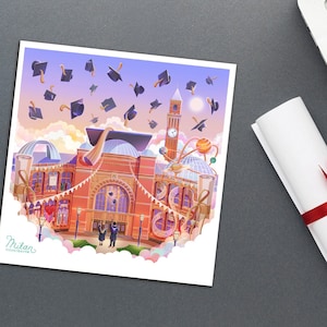 Carte de remise des diplômes déjouée Aston Webb de l'Université de Birmingham