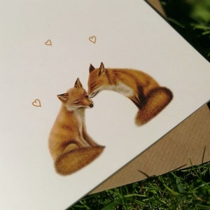 Carte de voeux renards