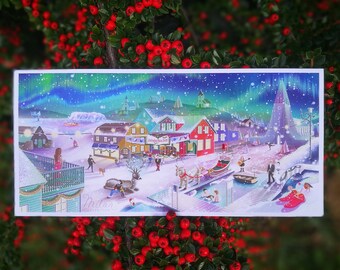 Kerstkaart Reykjavik