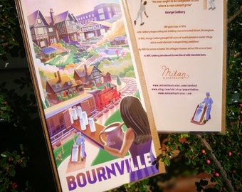 5x BOURNVILLE Summer Greeting Cards Set