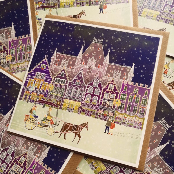 5x Bruges Christmas Cards Set