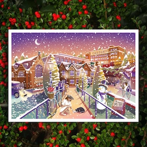 5x jeu de cartes de Noël de charité No.1 Lodge Bournville