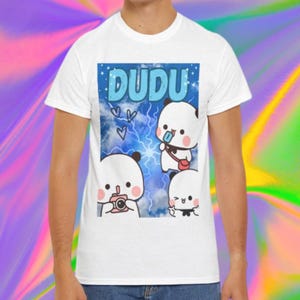 Cute Dudu Bear Bootleg Retro Style Heavy Cotton Tee -  Bubu Dudu