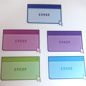 Webcore Error Sticker - Pixel Art Windows Tab Matt Sticker