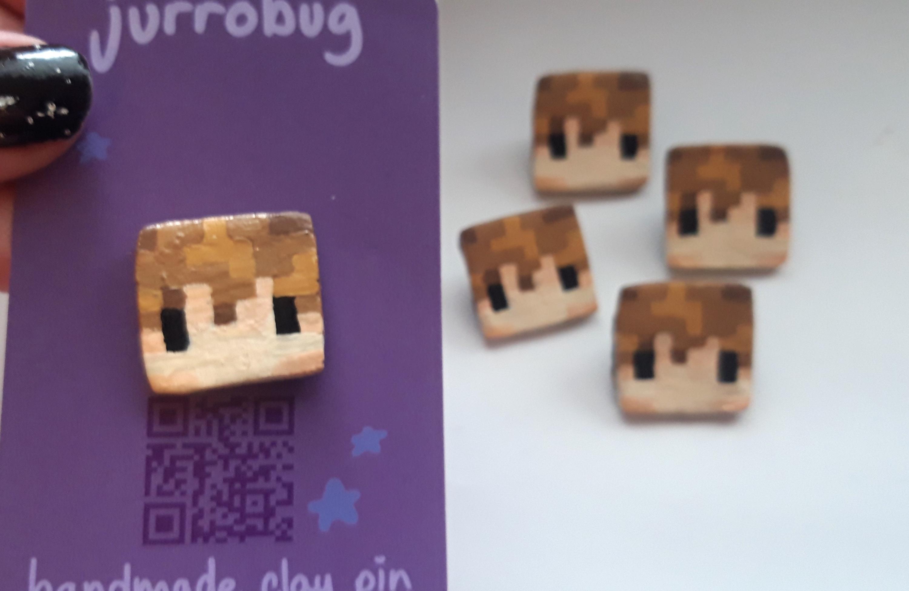 Hermitcraft Minecraft Handmade Clay Pins - Grian, Pearlescentmoon ...